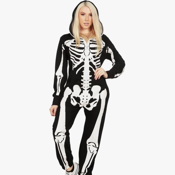 NWT Unisex Tipsy Elves Skelly Onesie - Picture 3 of 3